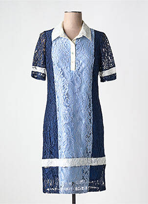 Rochie midi mâneci scurte mâneci scurte albastru MERI & ESCA femeie