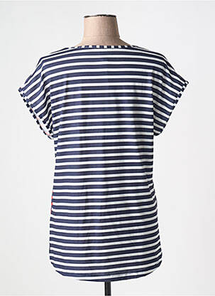 Tricou imprimeu fantezie mâneci scurte albastru GUY DUBOUIS femeie