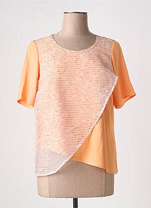 Top imprimeu fantezie mâneci scurte portocaliu MERI & ESCA femme