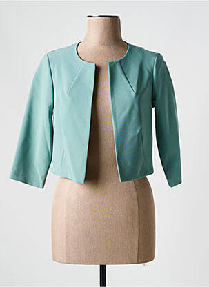 Bolero țesătură crep verde COULEURS DU TEMPS femeie