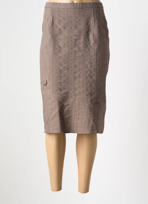 Fustă midi maro GUY DUBOUIS femeie