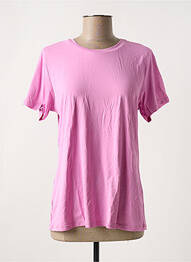 Tricou croială dreaptă mâneci scurte roz ALTO GIRO femme