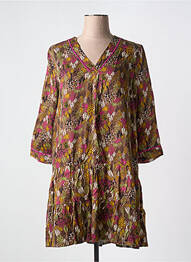Rochie scurtă mâneci 3/4 mâneci 3/4 maro LOLA ESPELETA femme