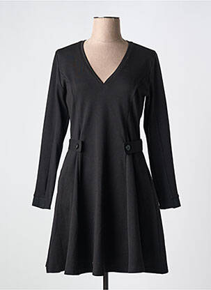Rochie midi mâneci lungi mâneci lungi negru LOLA ESPELETA femeie