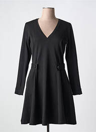 Rochie midi mâneci lungi mâneci lungi negru LOLA ESPELETA femme