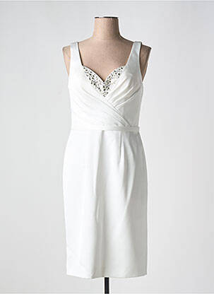 Rochie midi fără mâneci fără mâneci alb FASHION NEW YORK femeie