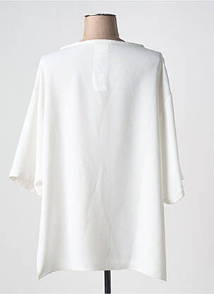 Top țesătură crep mâneci 3/4 alb PRONOVIAS femeie