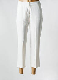 Pantalon 7/8 închidere cu fermoar sub clapetă cu cârlig alb EDAS femme