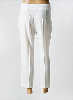 Pantalon 7/8 închidere cu fermoar sub clapetă cu nasturi alb EDAS femeie