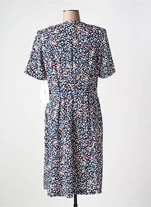 Rochie midi imprimeu floral mâneci scurte albastru FRANCE RIVOIRE femeie