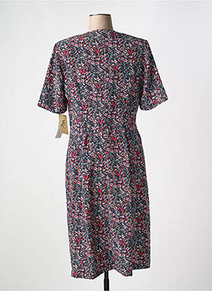 Rochie midi imprimeu floral mâneci scurte albastru FRANCE RIVOIRE femeie