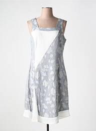 Rochie midi imprimeu fantezie fără mâneci gri MERI & ESCA femme