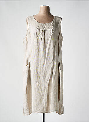 Rochie midi gri COULEURS DU TEMPS femeie