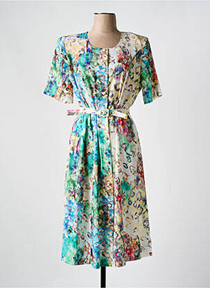 Rochie midi bej FRANCE RIVOIRE femeie