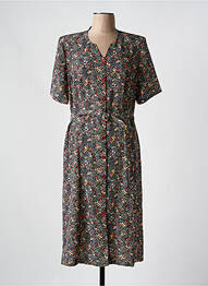Rochie midi croială fluidă mâneci scurte albastru FRANCE RIVOIRE femme