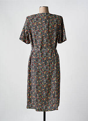 Rochie midi imprimeu floral mâneci scurte albastru FRANCE RIVOIRE femeie