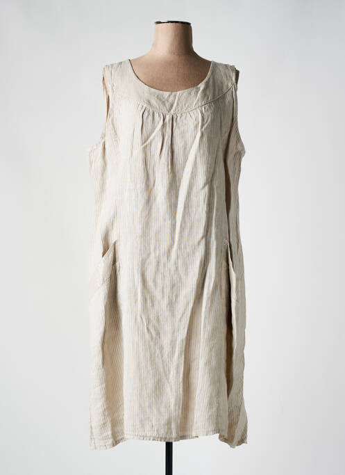 Rochie midi gri COULEURS DU TEMPS femeie