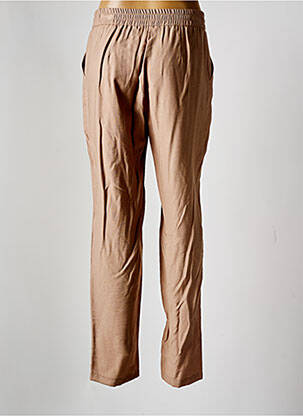 Pantalon drept țesătură poplin mărime normală maro MERI & ESCA femeie