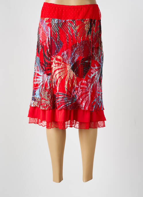 Fustă midi roșu GUY DUBOUIS femeie