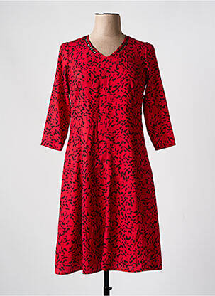 Rochie midi mâneci 3/4 mâneci 3/4 roșu MERI & ESCA femeie