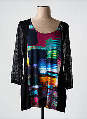 Tunică mâneci lungi negru FRANCK ANNA femeie