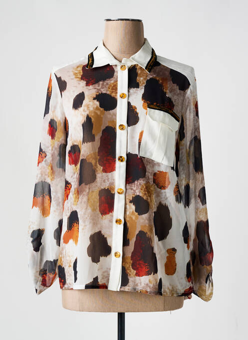Cămașă imprimeu fantezie mâneci lungi maro MERI & ESCA femme