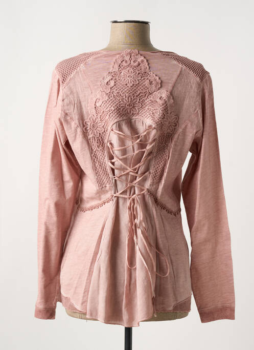 Vestă cu mâneci lungi roz MERI & ESCA femeie