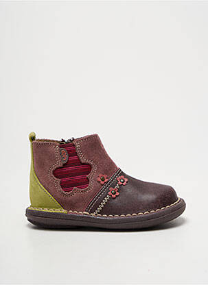 Botine/ghete arcadă plantară vârf rotund violet BOPY fată