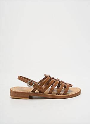 Sandale/Pantofi decupați maro LES TROPEZIENNES fată