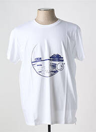 Tricou croială dreaptă mâneci scurte alb 33 SUR LE BASSIN homme