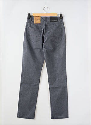 Pantalon slim țesătură poplin mărime normală gri HAROLD femeie