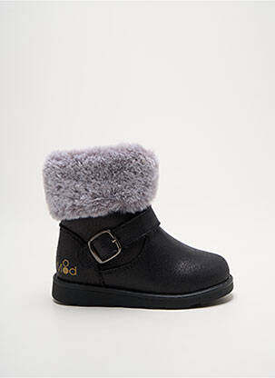 Botine/ghete umplută vârf rotund negru MOD8 fată