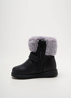 Botine/ghete umplută vârf rotund negru MOD8 fată