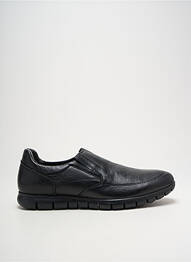 Slip-on-uri țesătură satinată vârf rotund negru ORLAND bărbat