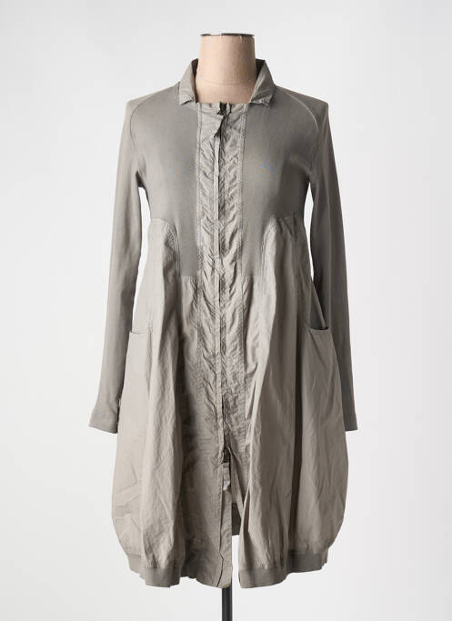 Palton lung croială cambrată fără glugă gri RUNDHOLZ femme