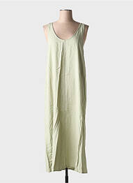 Rochie lungă țesătură crep fără mâneci verde B.YOUNG femeie