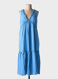 Rochie lungă fără mâneci fără mâneci albastru LAURE + MAX femeie