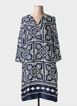 Rochie midi imprimeu floral mâneci 3/4 albastru STREET ONE femeie