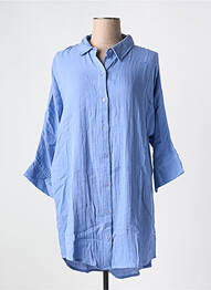 Rochie scurtă mâneci 3/4 mâneci 3/4 albastru ICHI femme