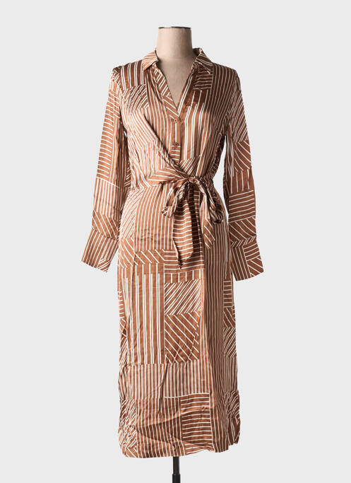 Rochie lungă maro GRACE & MILA femeie