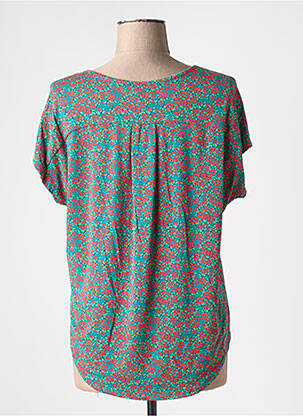 Tricou guler în v mâneci scurte verde LINGAM femeie