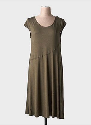 Rochie midi mâneci scurte mâneci scurte verde MALOKA femeie