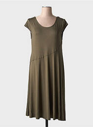 Rochie midi mâneci scurte mâneci scurte verde MALOKA femeie