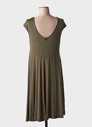 Rochie midi mâneci scurte mâneci scurte verde MALOKA femeie