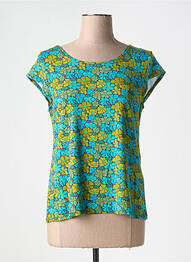 Tricou elasticitate mâneci scurte albastru LINGAM femme