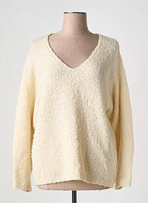 Pulover bej ICHI femeie