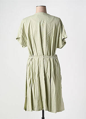 Rochie midi țesătură crep mâneci scurte verde B.YOUNG femeie