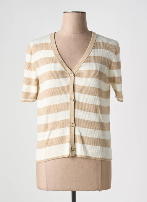 Vestă cu mâneci scurte bej ARTLOVE femeie