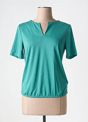 Tricou guler în v mâneci scurte verde STREET ONE femeie