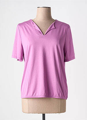 Tricou guler în v mâneci scurte violet STREET ONE femeie